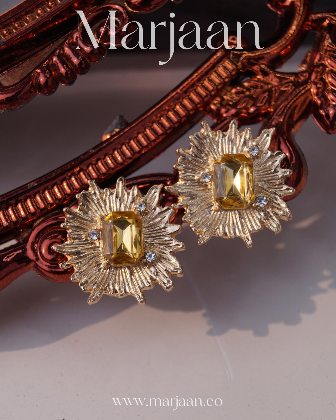 Amber Burst Studs