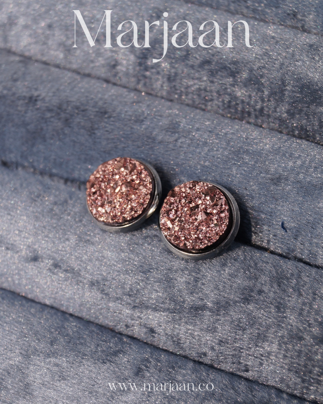 3D Rose Gold Shimmer Studs
