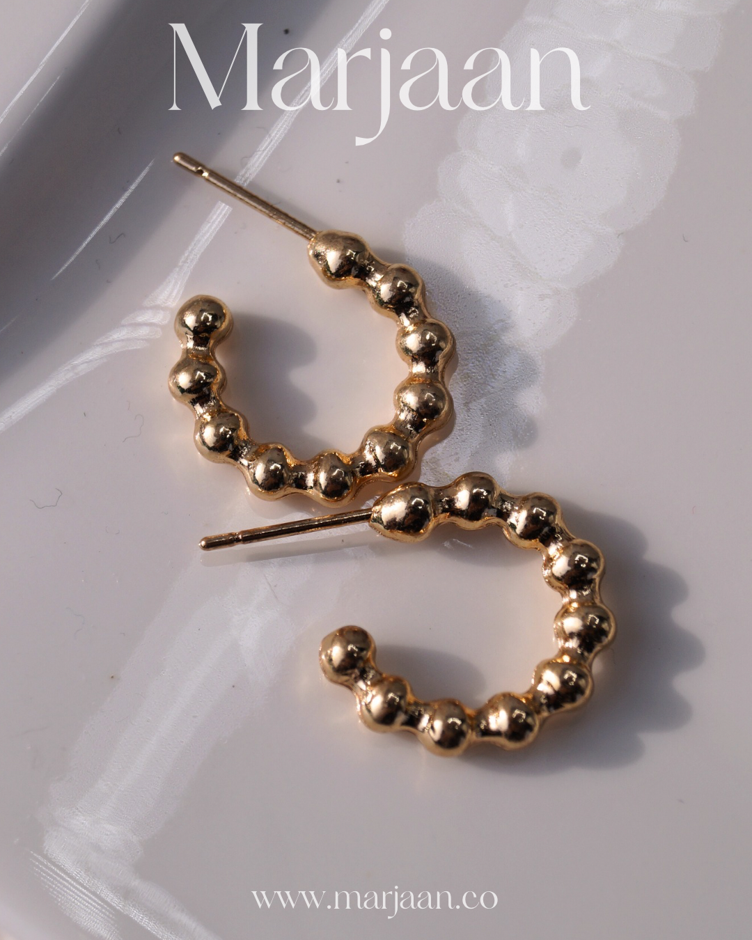 Beaded Mini Hoops