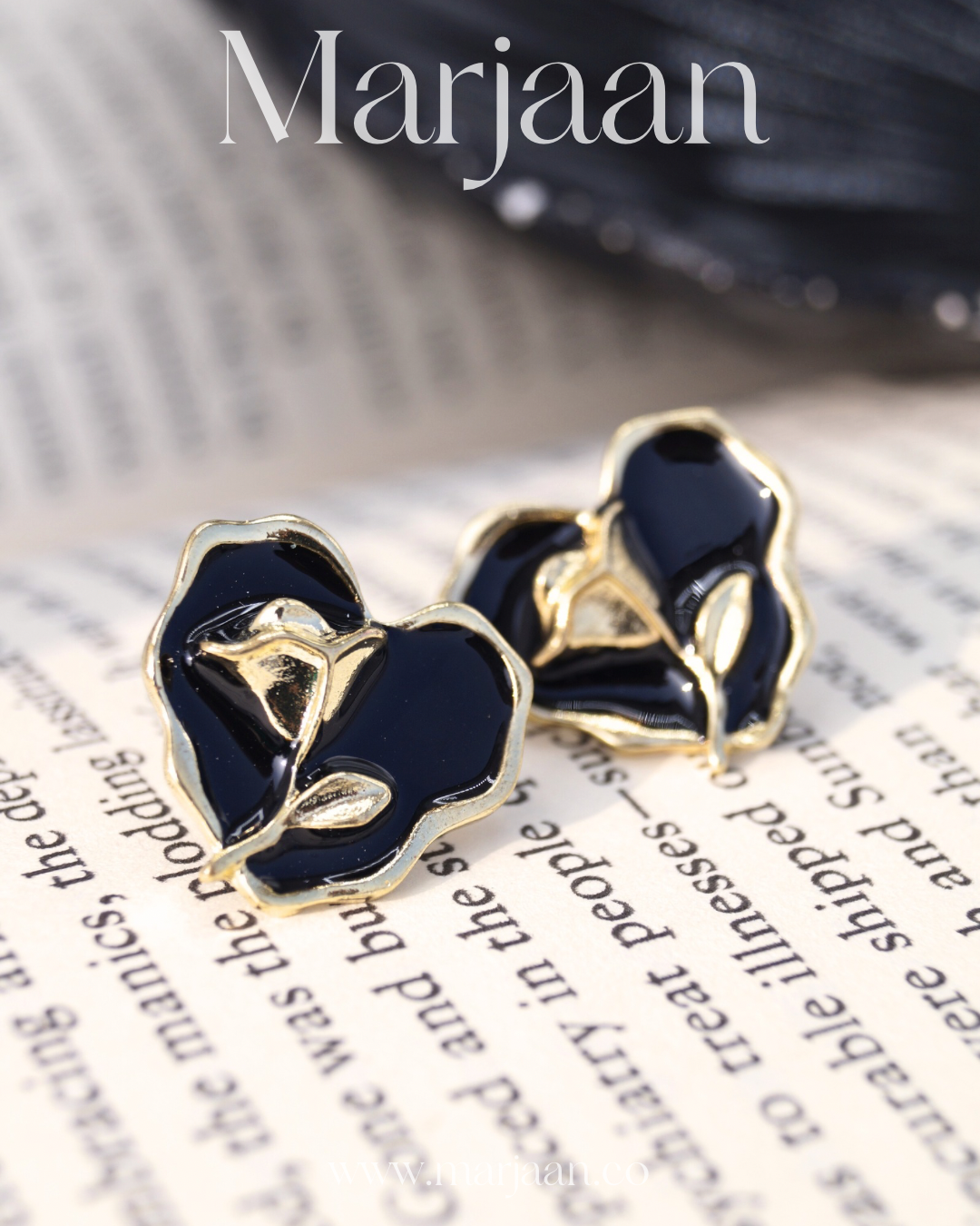 Tulip Heart Studs