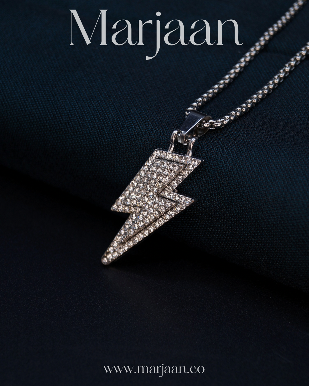 Iced Out Lightening Pendant