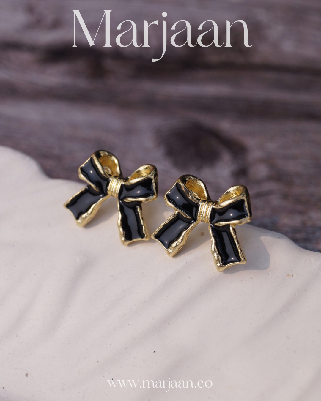 Black Bowknot Studs