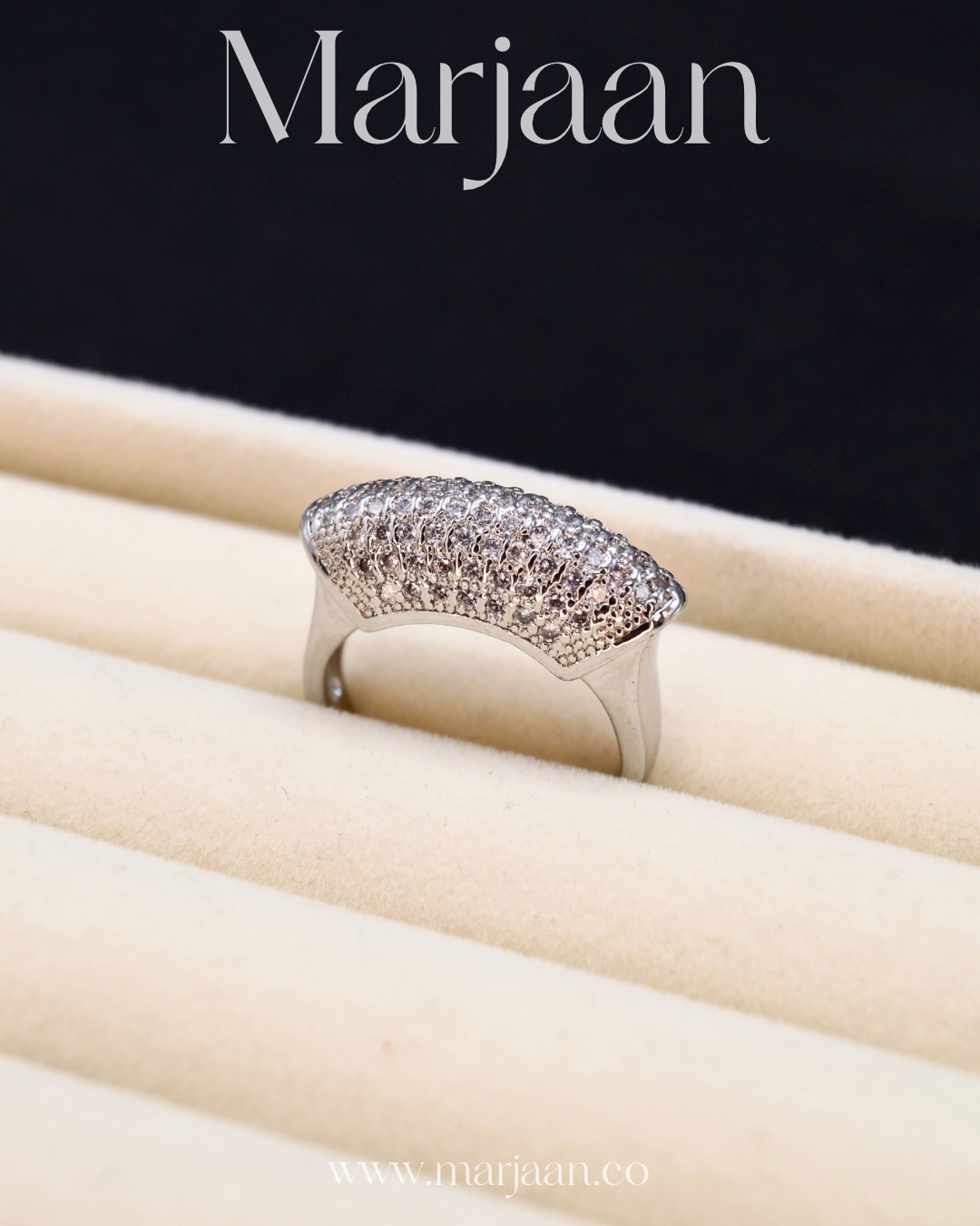 CZ Silver Plateau Ring