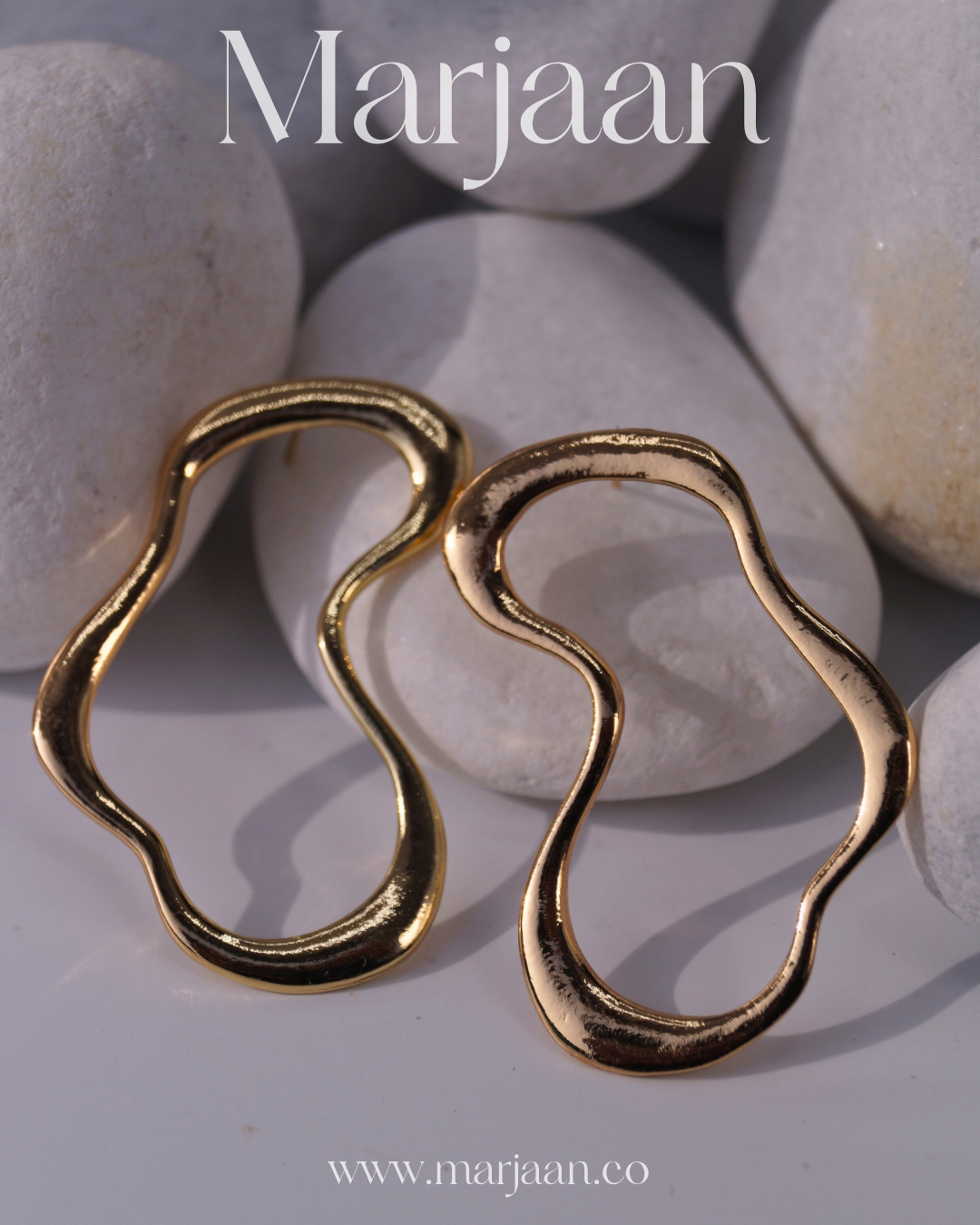 18k Irregular Hoops