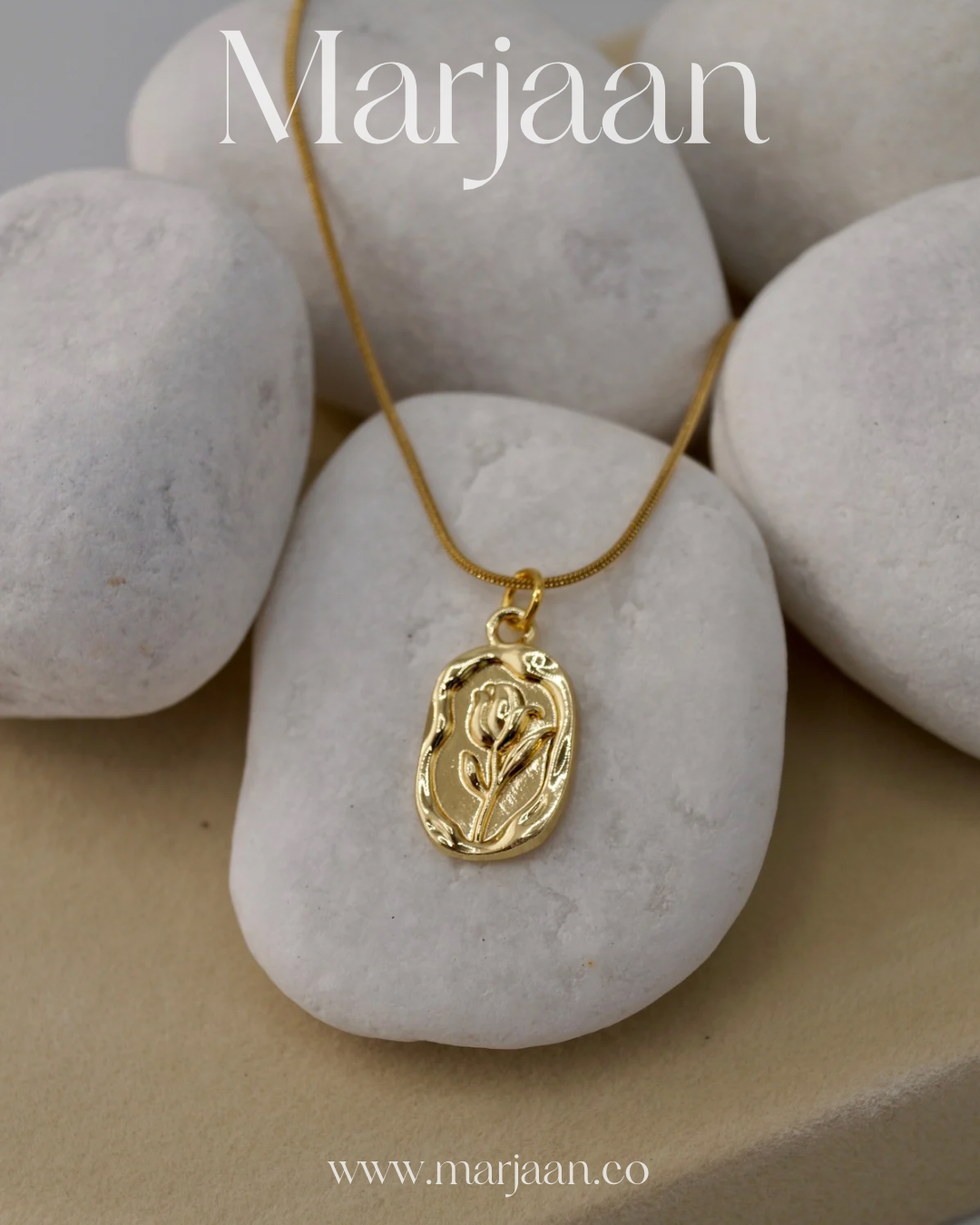 Gold Tulip Pendant