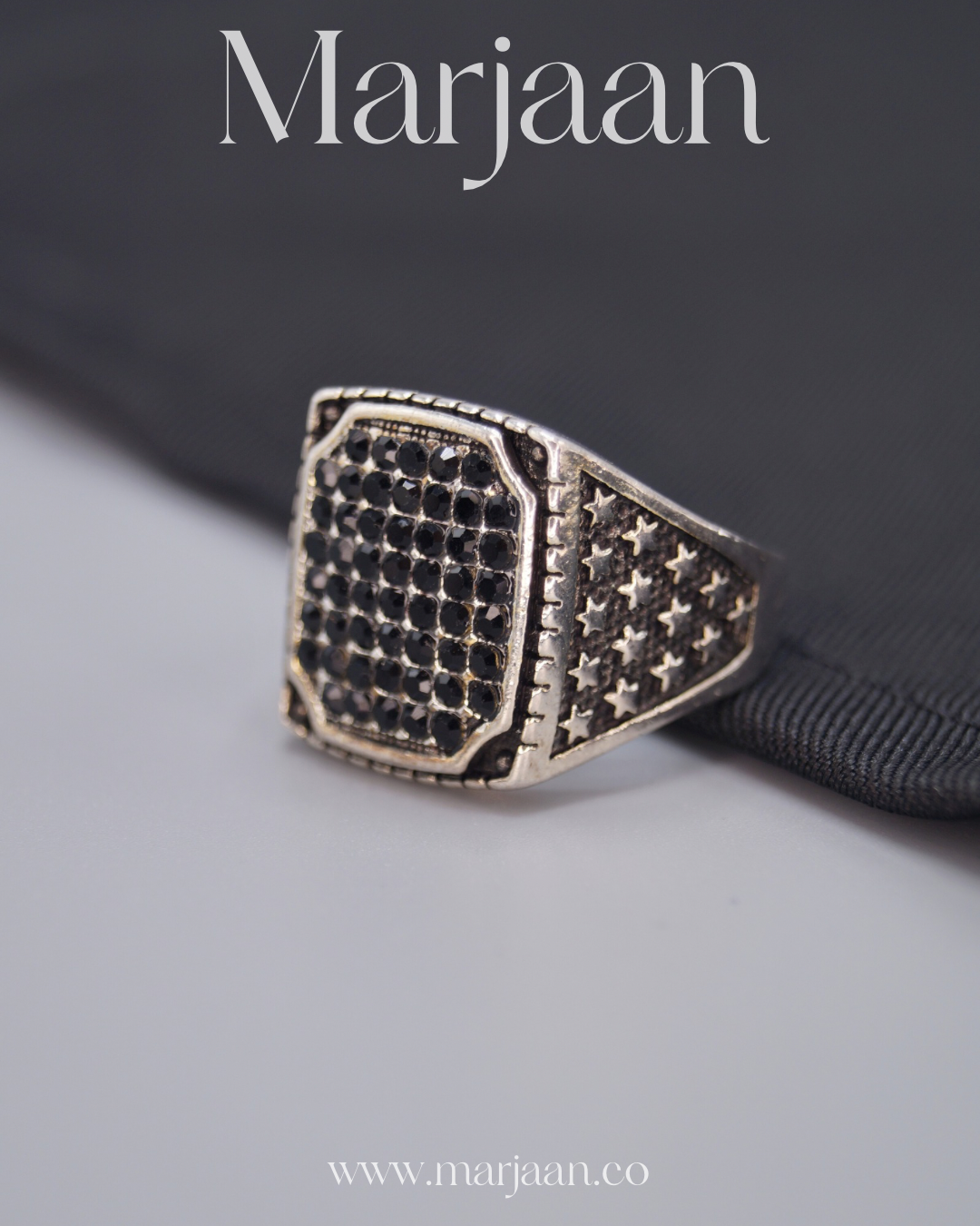 Iced Out Black Ring