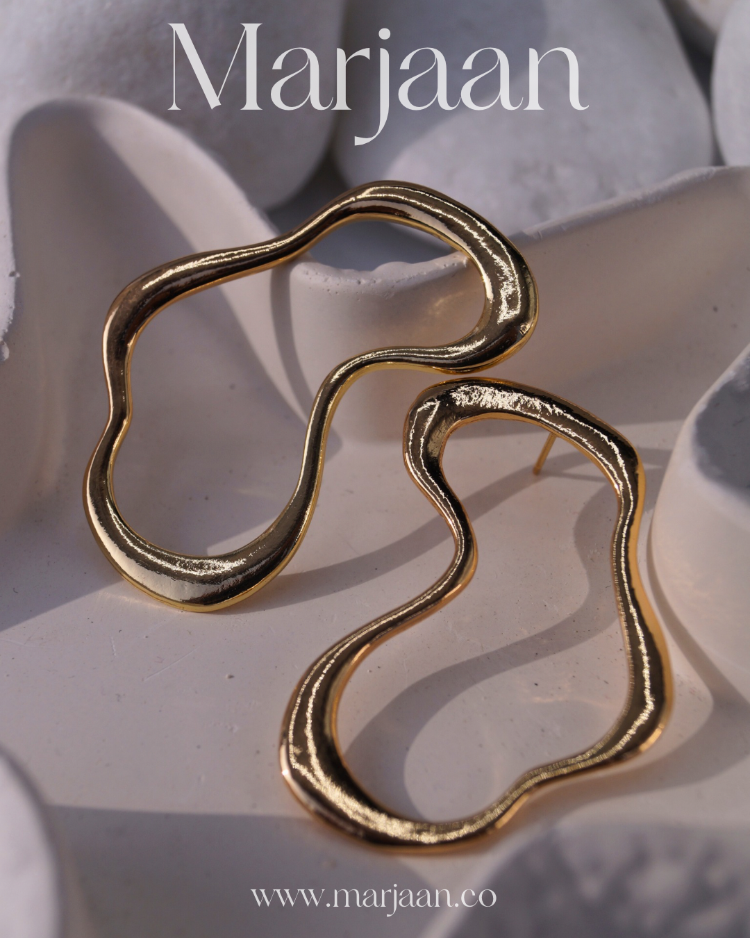 18k Irregular Hoops