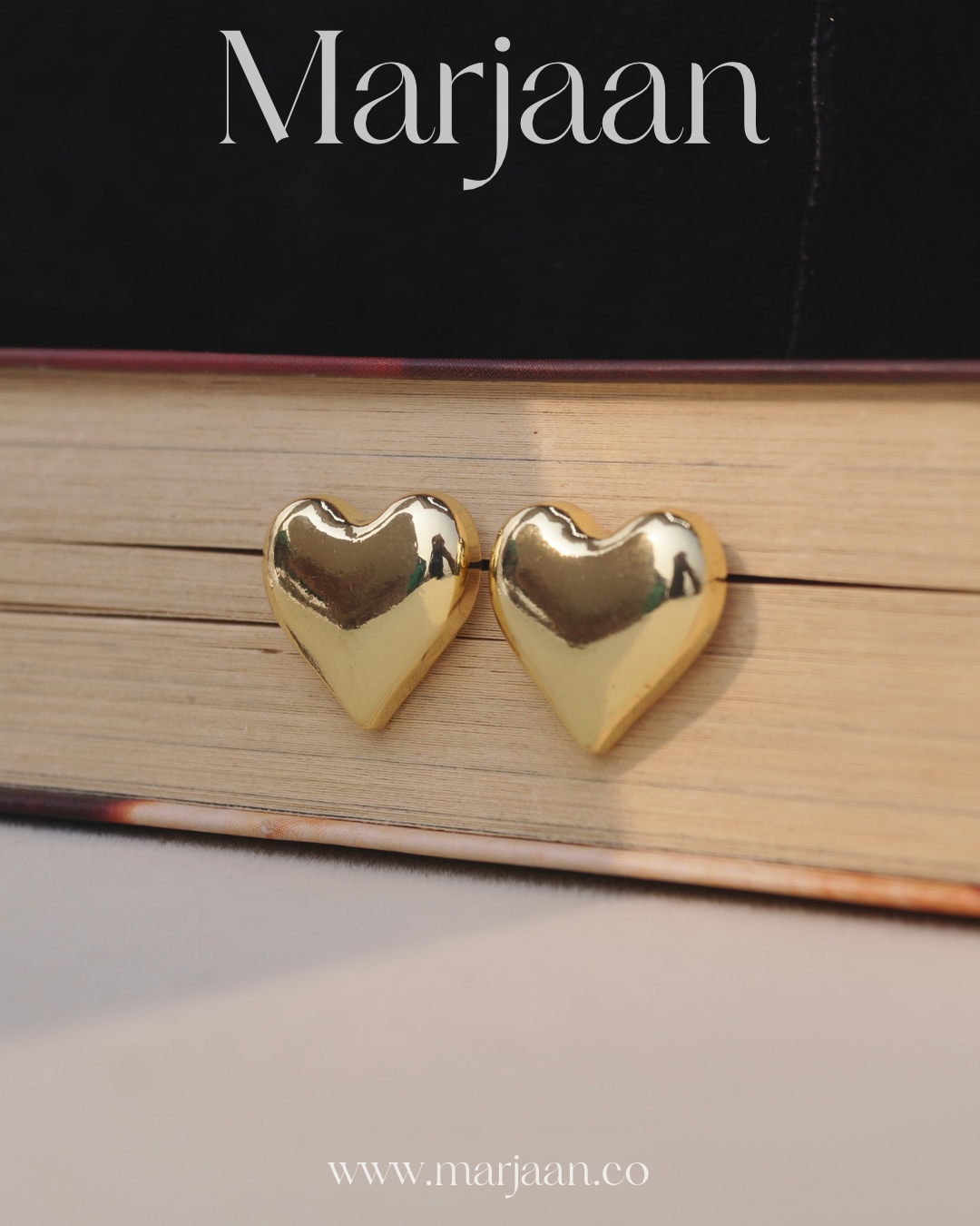 Golden Heart Studs