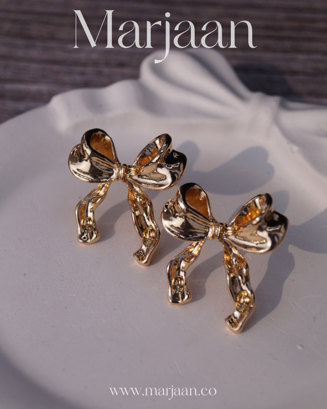 Golden Pookie Bow Earrings