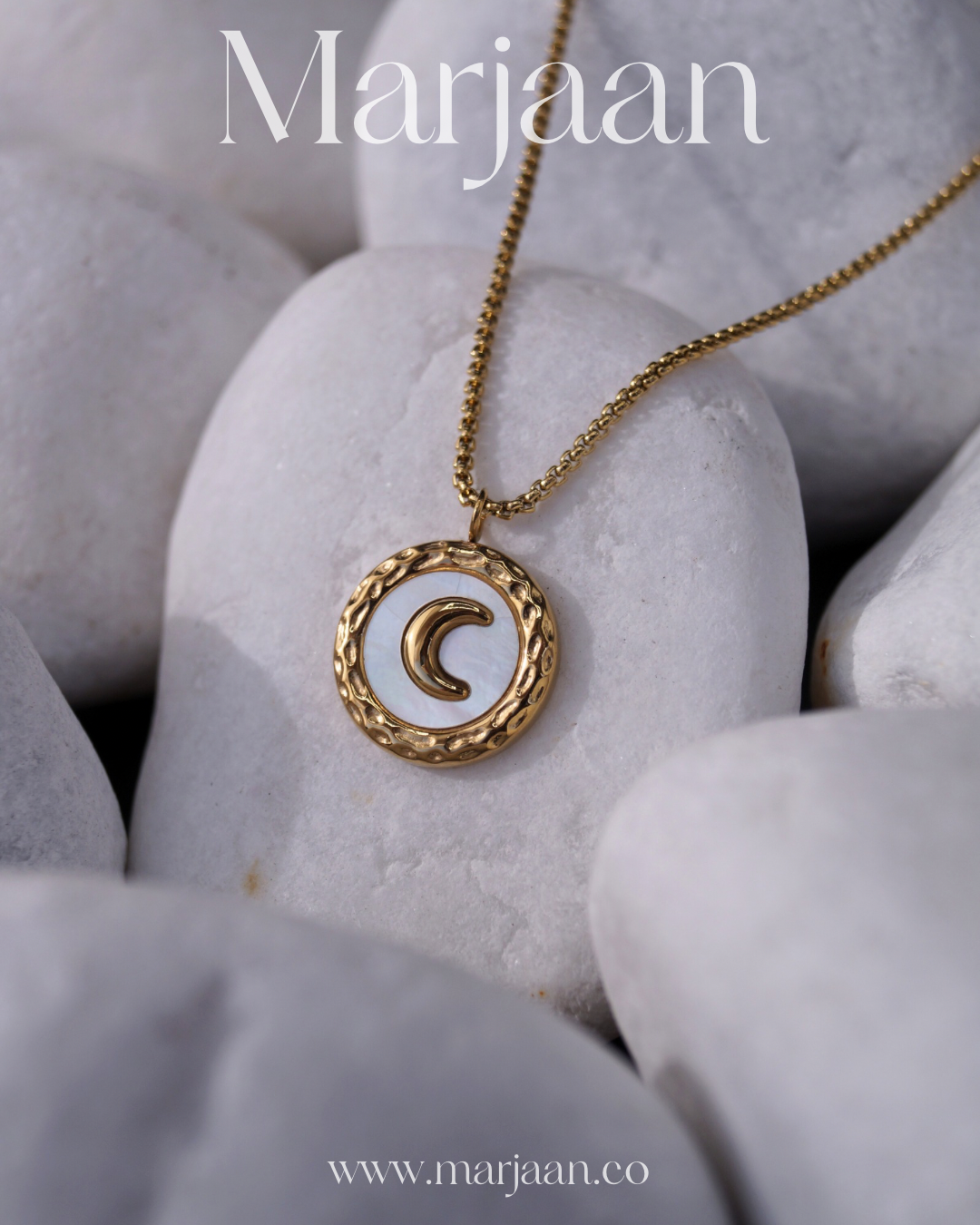 18k Moon Pendant
