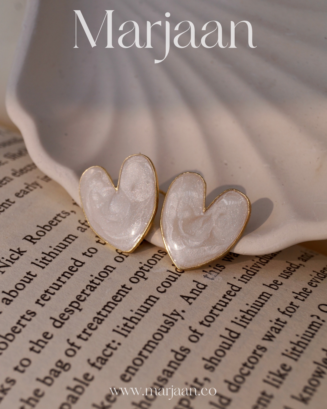 Lunar Heart Studs