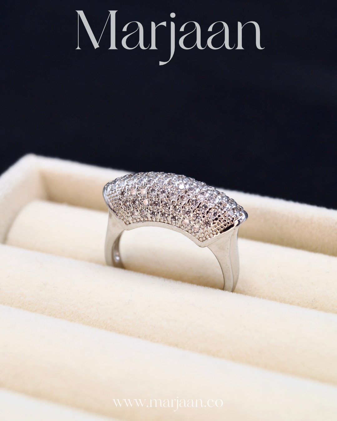 CZ Silver Plateau Ring