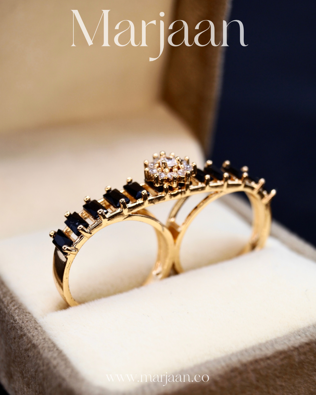 Double Black Lines Ring