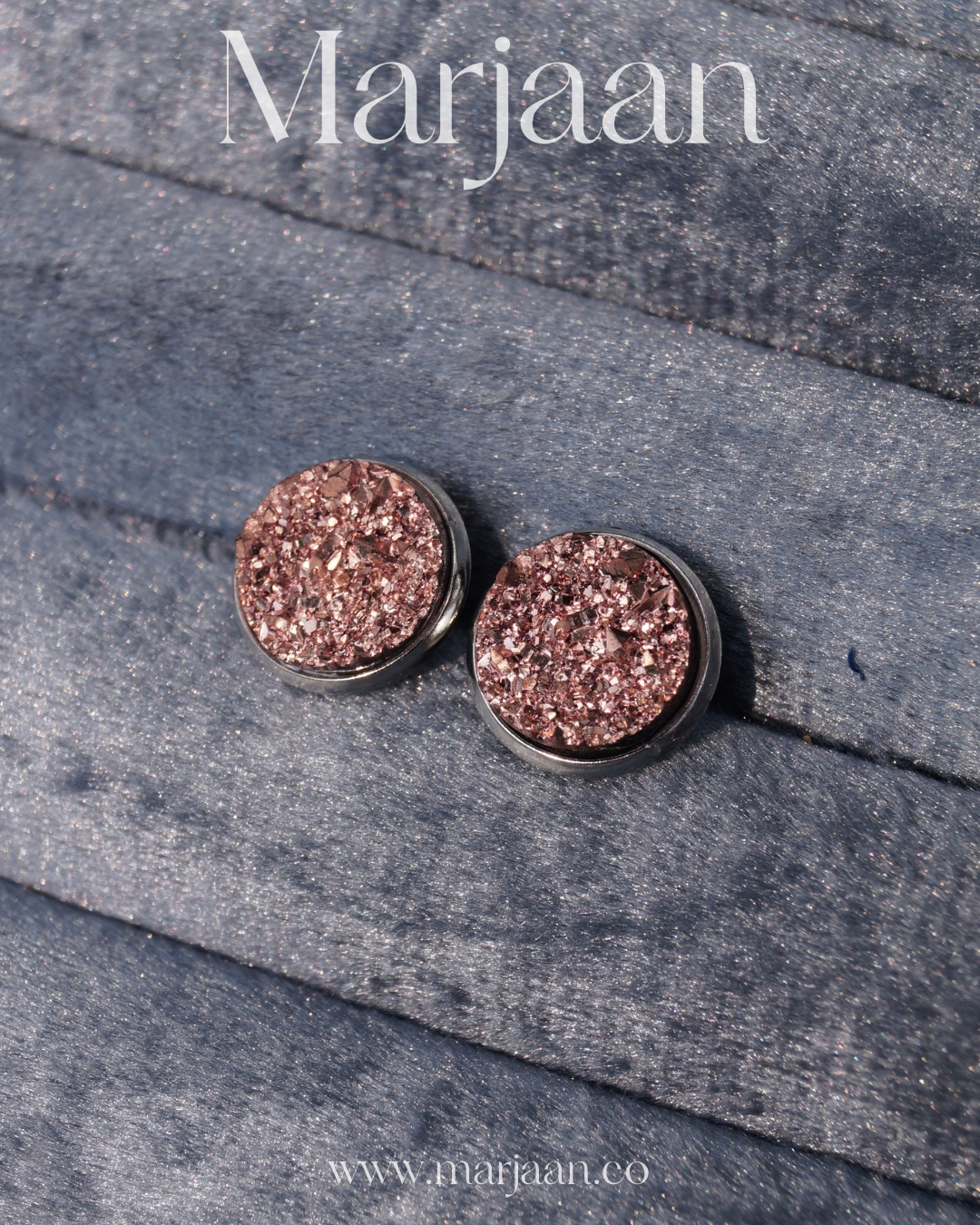 3D Rose Gold Shimmer Studs