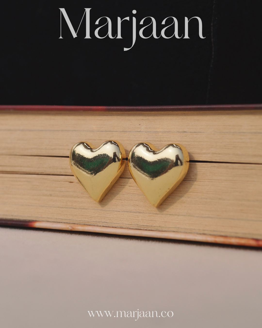 Golden Heart Studs