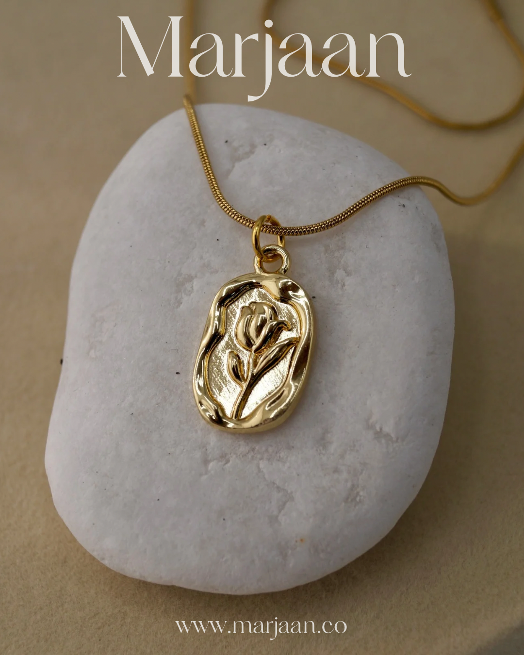 Gold Tulip Pendant