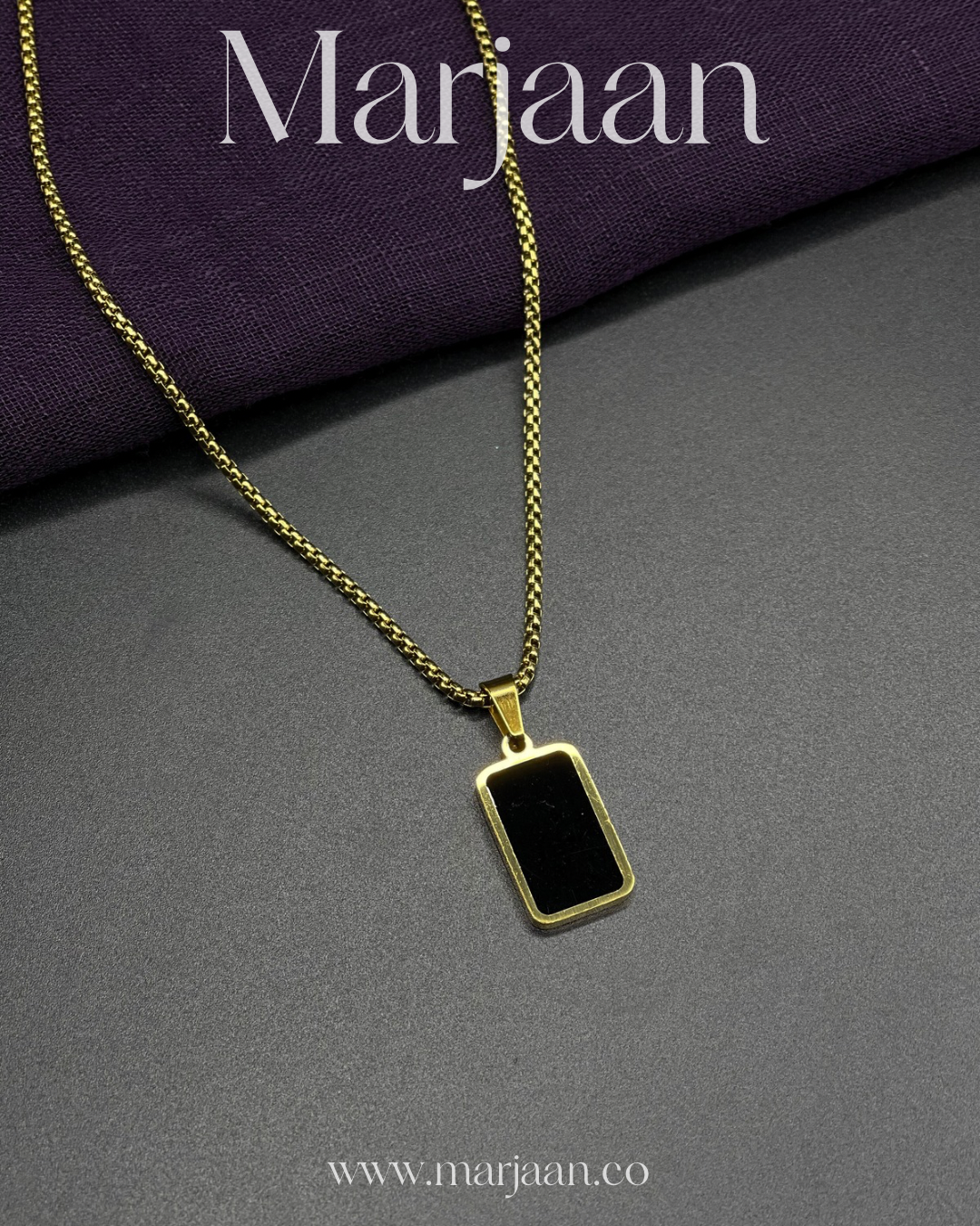 Gold Rectangle Pendant