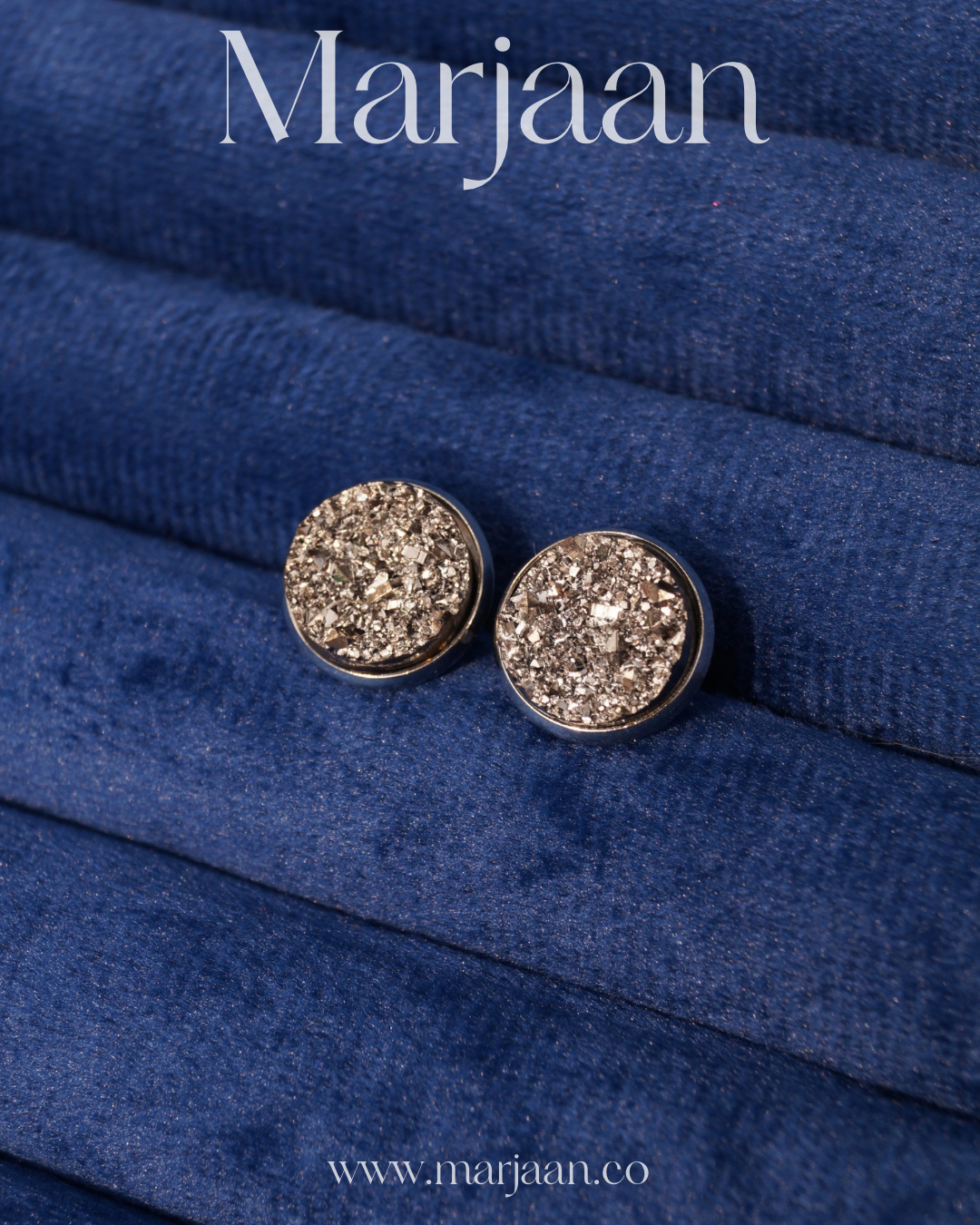 3D Smokey Grey Shimmer Studs