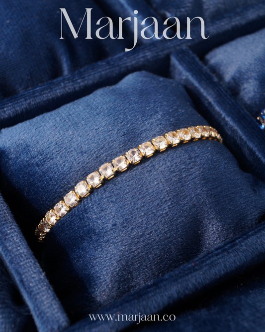 Gold Adjustable Tennis Bracelet