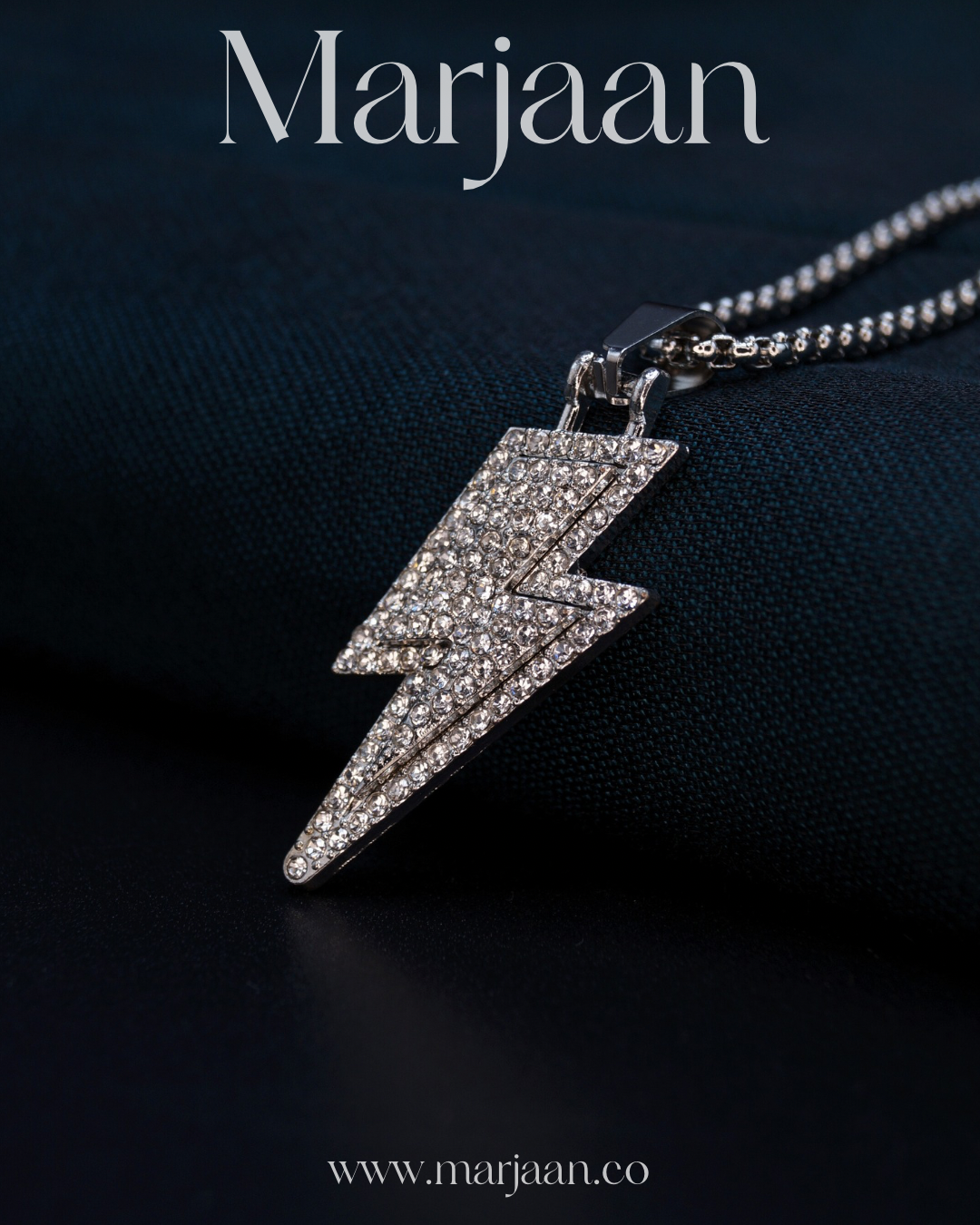 Iced Out Lightening Pendant