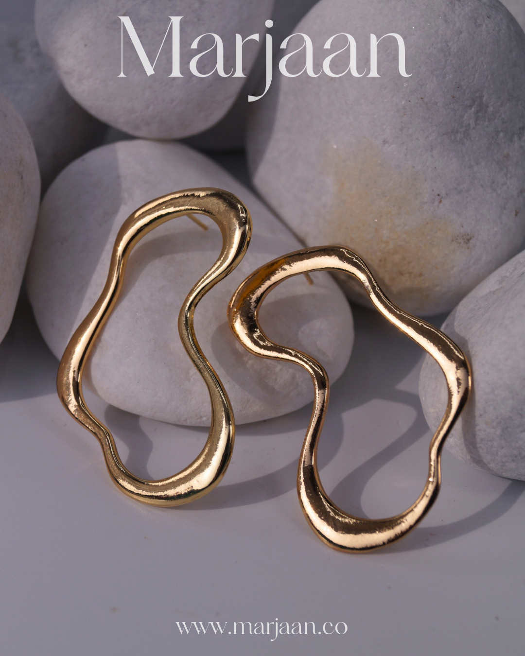 18k Irregular Hoops