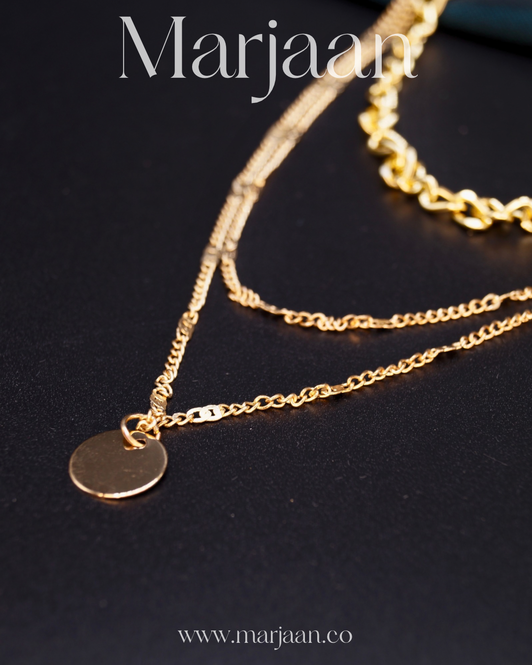 Layered Cuban Disk Necklace