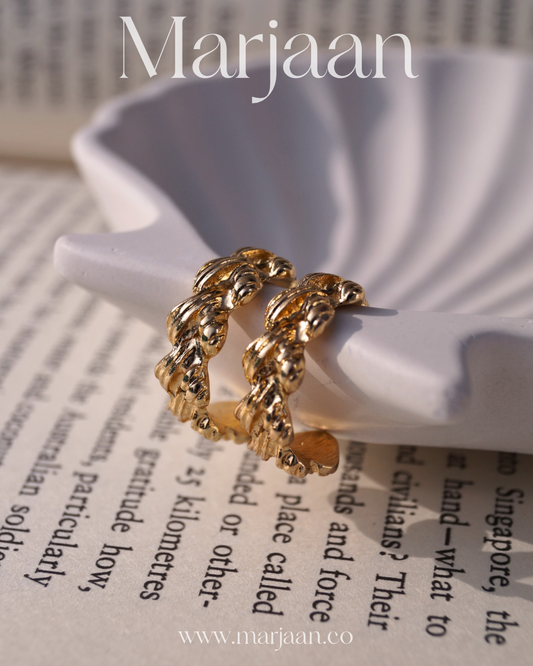Textured Heart Mini Hoops