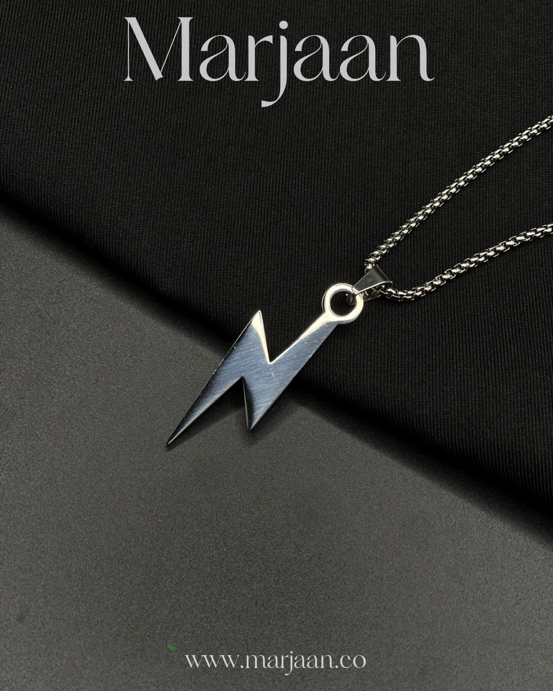 Silver Lightening Bolt Pendant