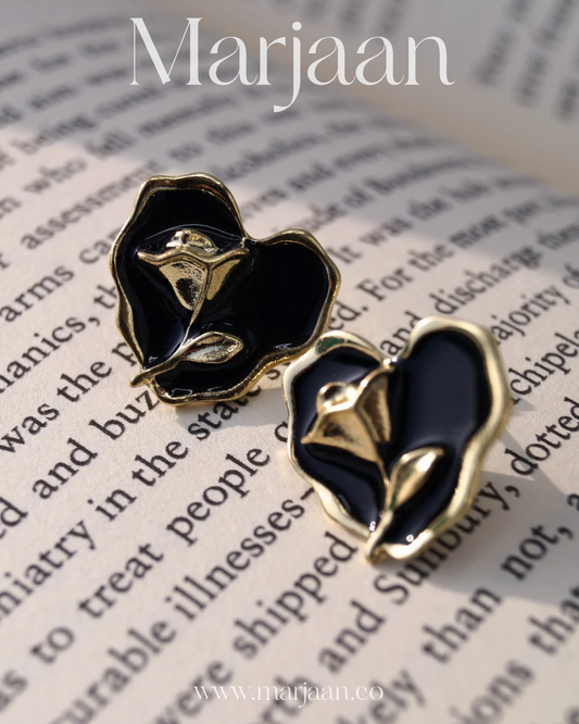 Tulip Heart Studs