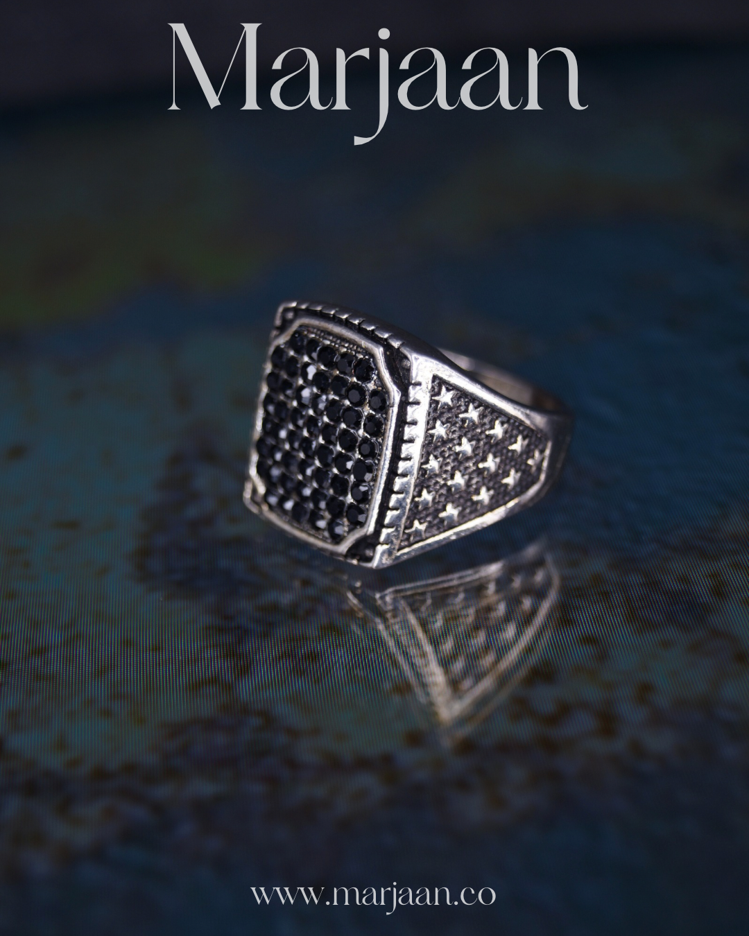 Iced Out Black Ring