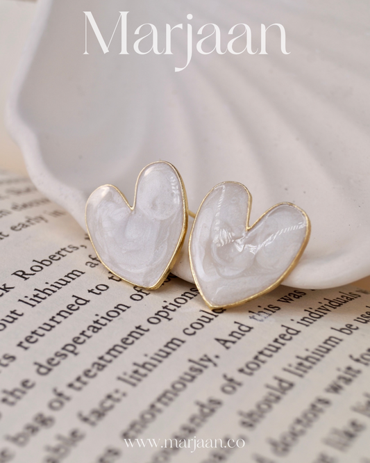 Lunar Heart Studs