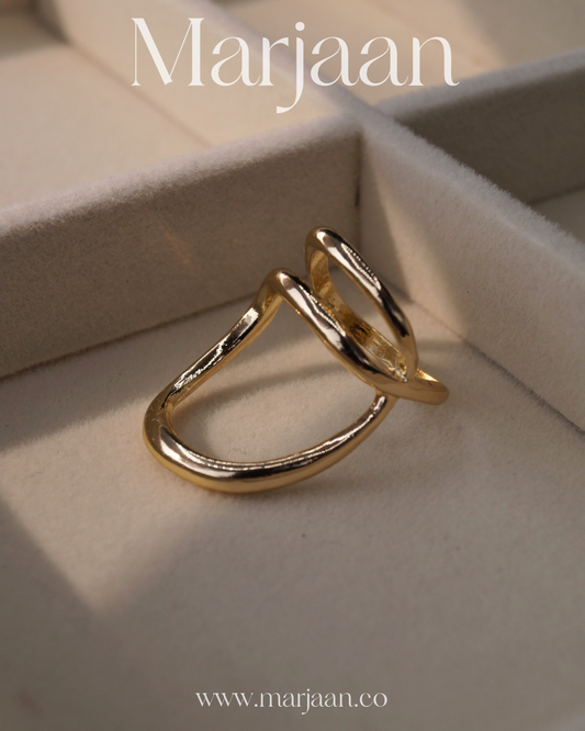 Wide Wavy Ring