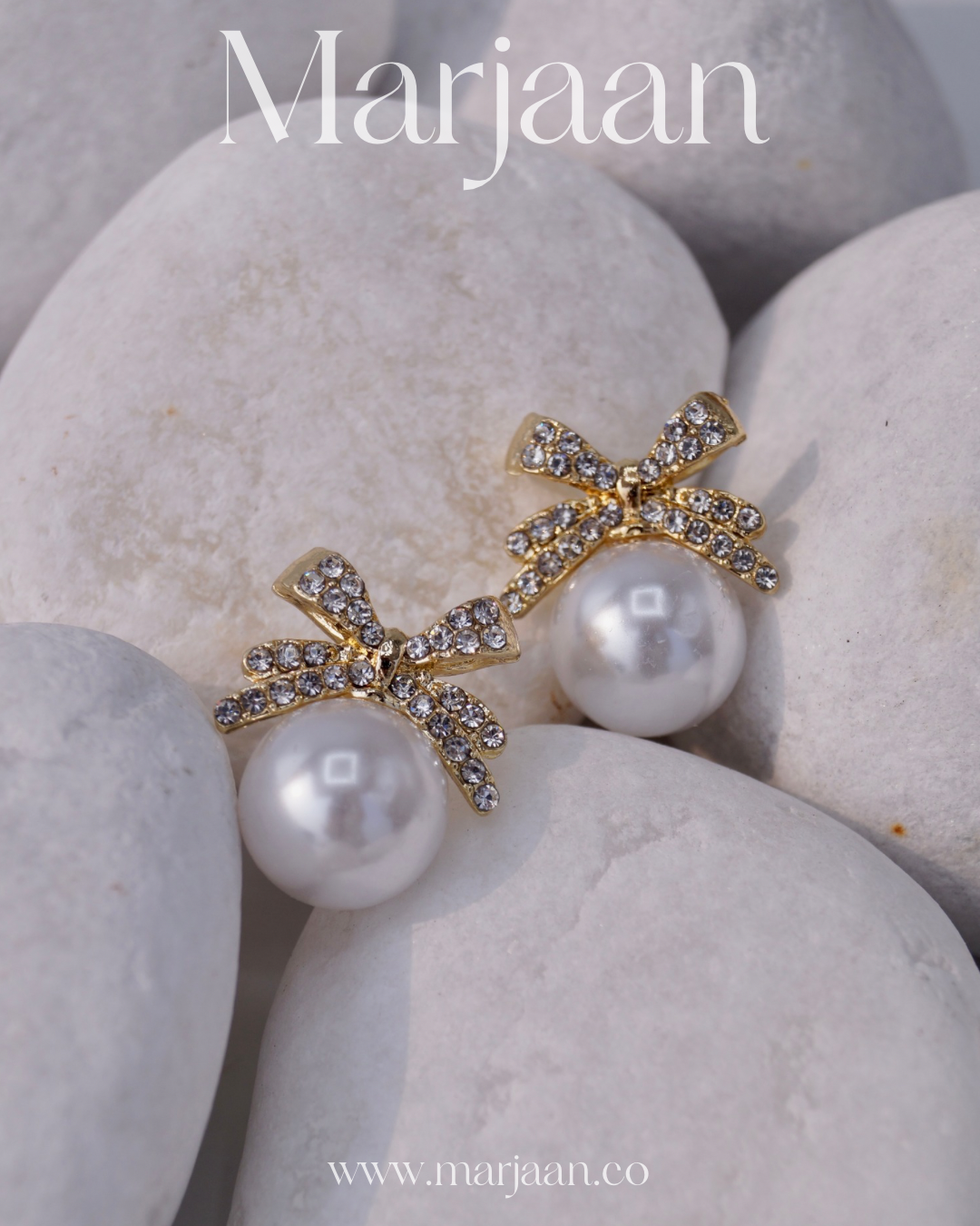 Pearl Bowknot Earrings