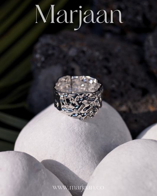 Statement Textured Band (Silver)