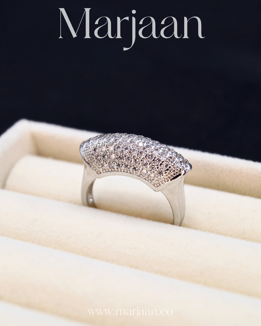 CZ Silver Plateau Ring