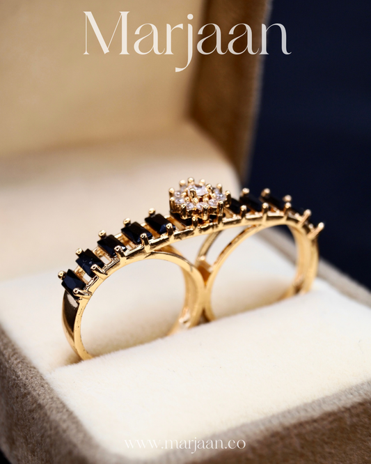 Double Black Lines Ring