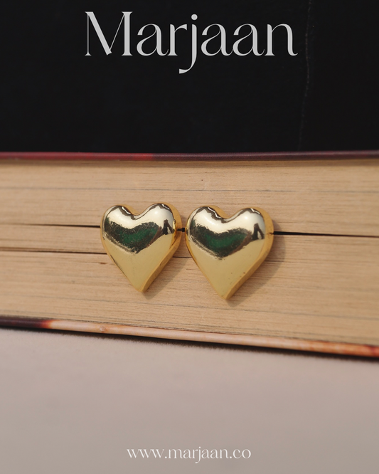 Golden Heart Studs