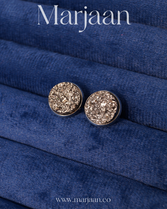 3D Smokey Grey Shimmer Studs
