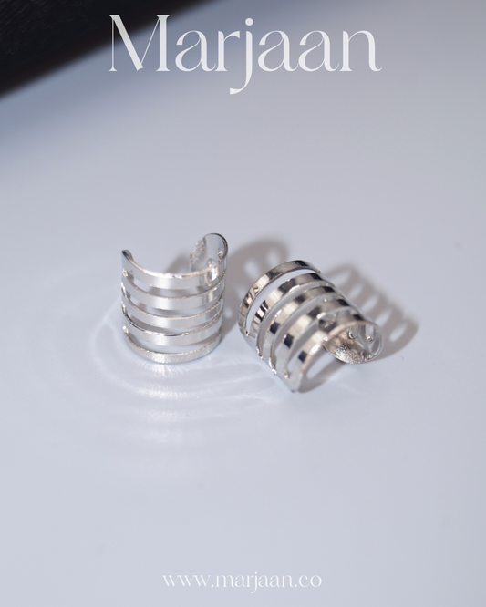 Zigzag Silver Ear Cuff