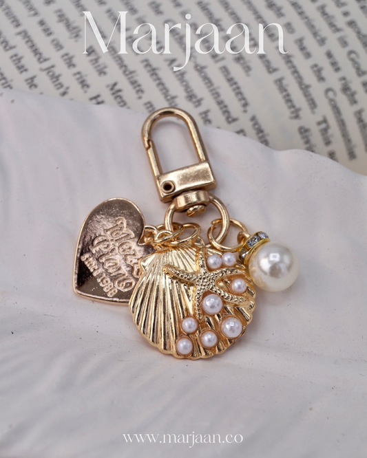Starfish Pearl Keychain