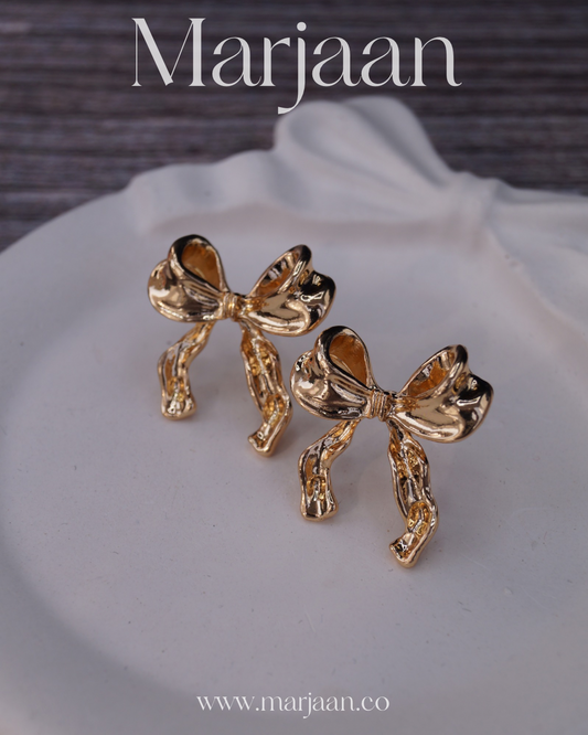 Golden Pookie Bow Earrings