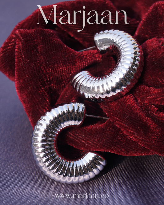 Caterpillar Hoops (Silver)
