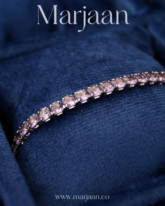 Purple Adjustable Tennis Bracelet