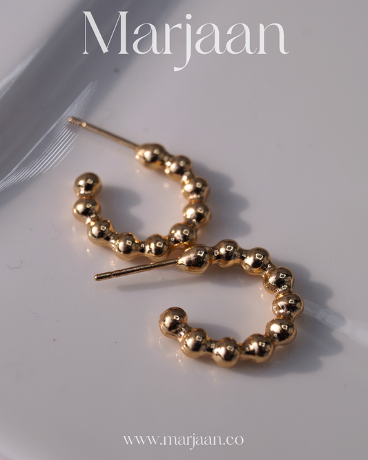 Beaded Mini Hoops