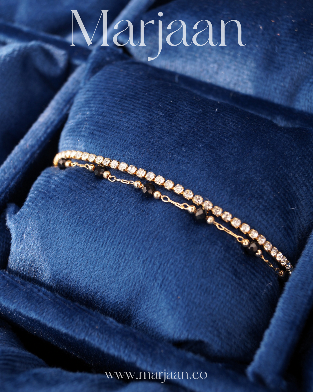 CZ Black Stones Bracelet